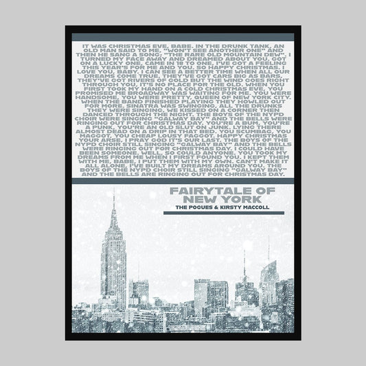 Fairytale of New York - The Pogues & Kirsty MacColl - Art print - Striped CircleA1