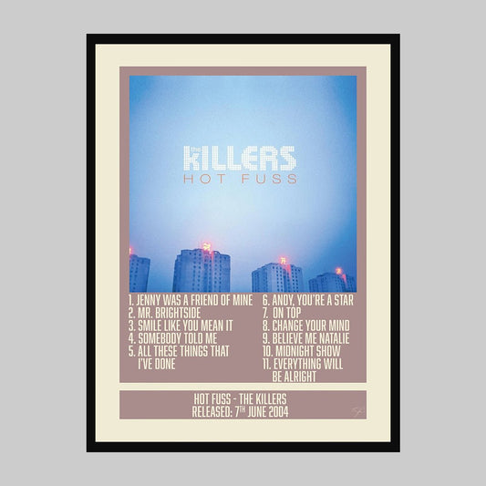 Hot Fuss - The Killers - Album Print - Striped CircleA4