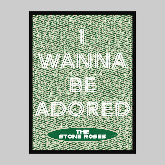 I Wanna be Adored - The Stone Roses - Art Print - Striped CircleA4