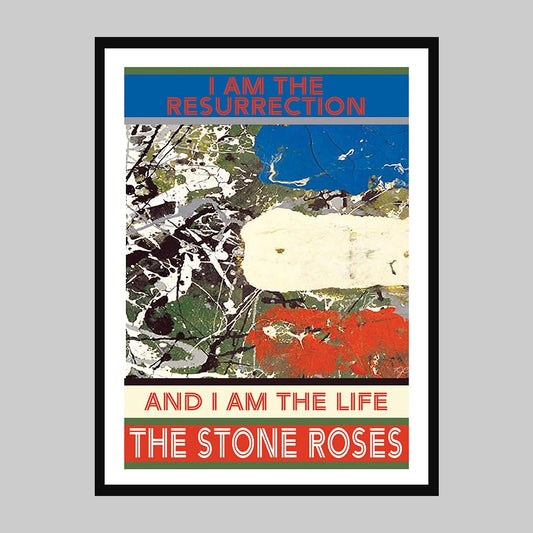 I Am the Resurrection - The Stone Roses - Art Print - Striped CircleA4