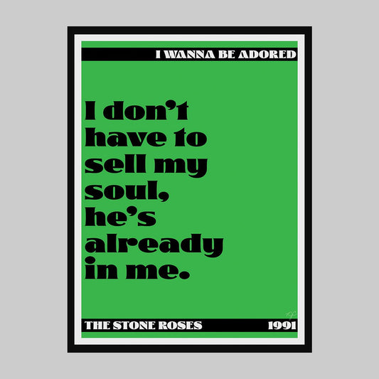 I Wanna Be Adored - The Stone Roses - Art Print - Striped CircleA4