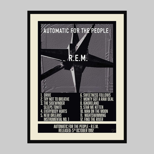Automatic for the People - R.E.M. - Album Print - Striped CircleA4