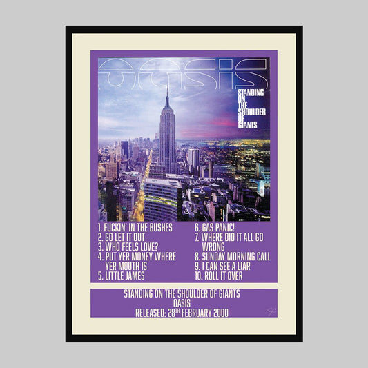 Standing on the Shoulder of Giants - Oasis - Album Print - Striped CircleA4
