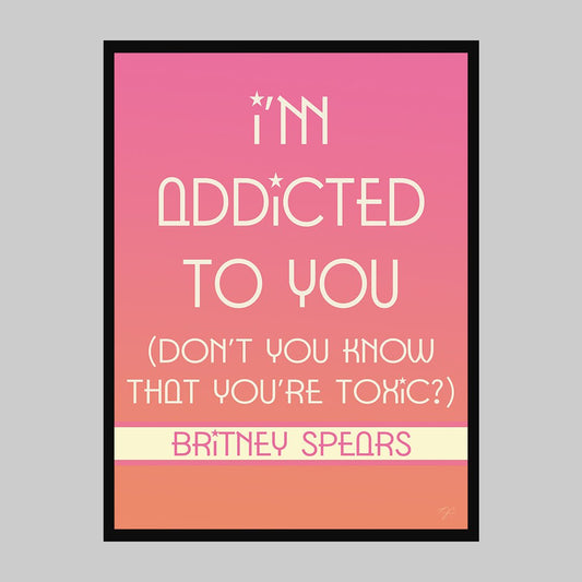 Toxic - Britney Spears - Art Print - Striped CircleA4