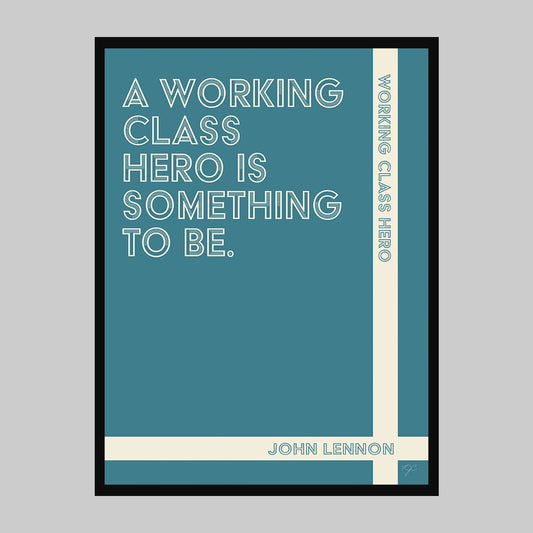 Working Class Hero - John Lennon - Art Print - Striped CircleA1