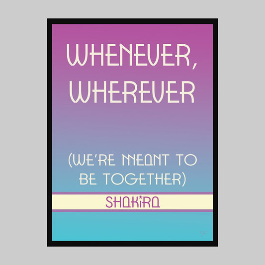 Whenever, Wherever - Shakira - Art Print - Striped CircleA4