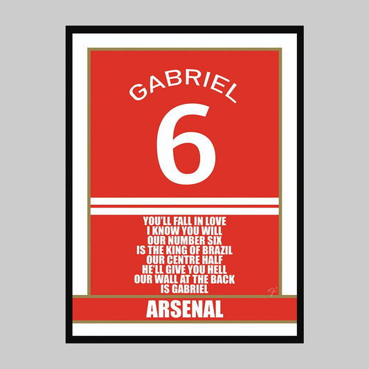 Arsenal Gabriel Magalhaes Football Print