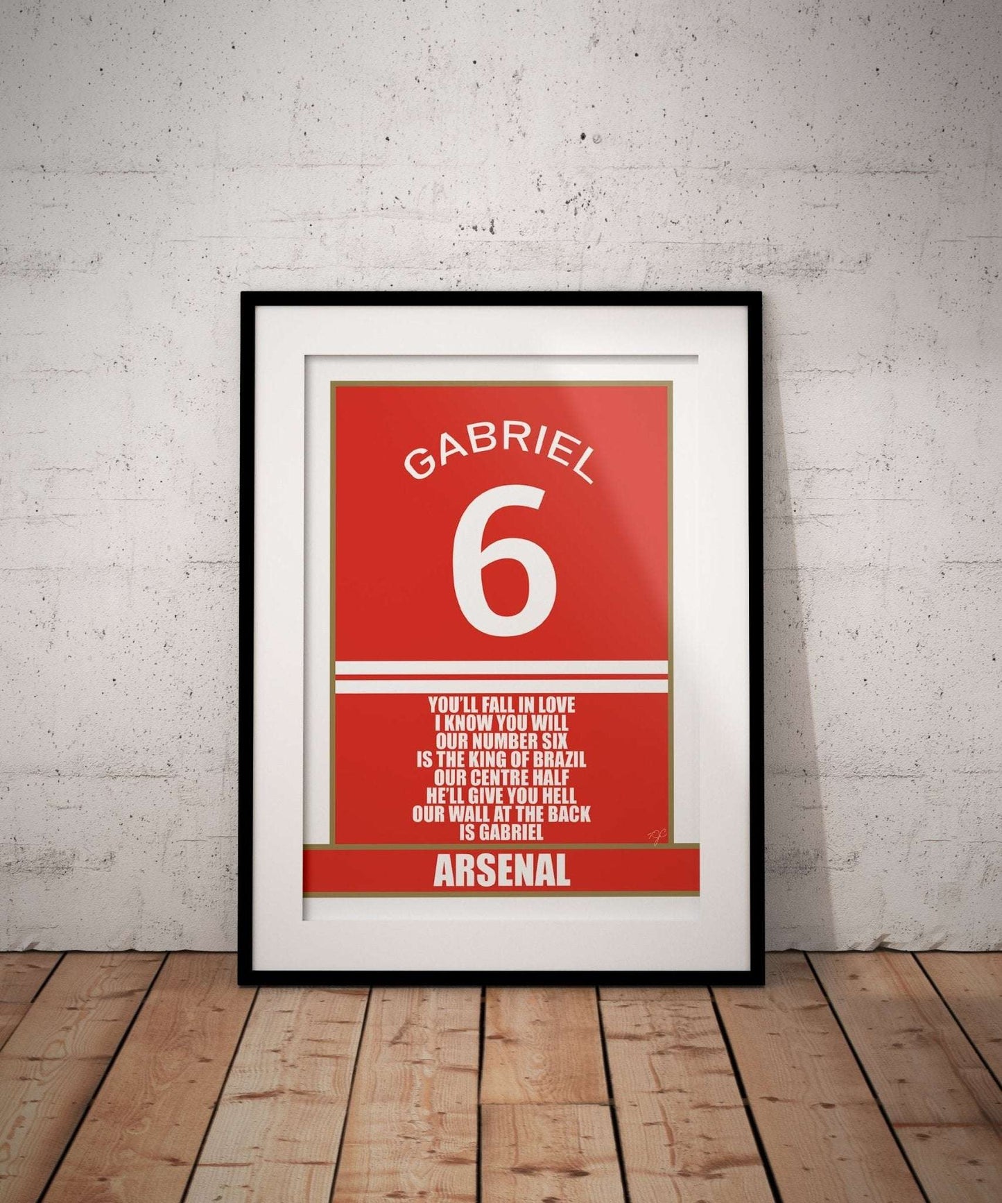 Arsenal Gabriel Magalhaes Football Print