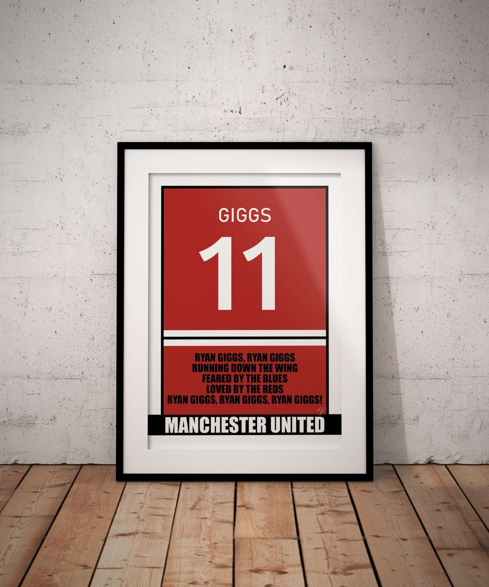 Ryan Giggs Manchester United - Football Print - Striped Circle