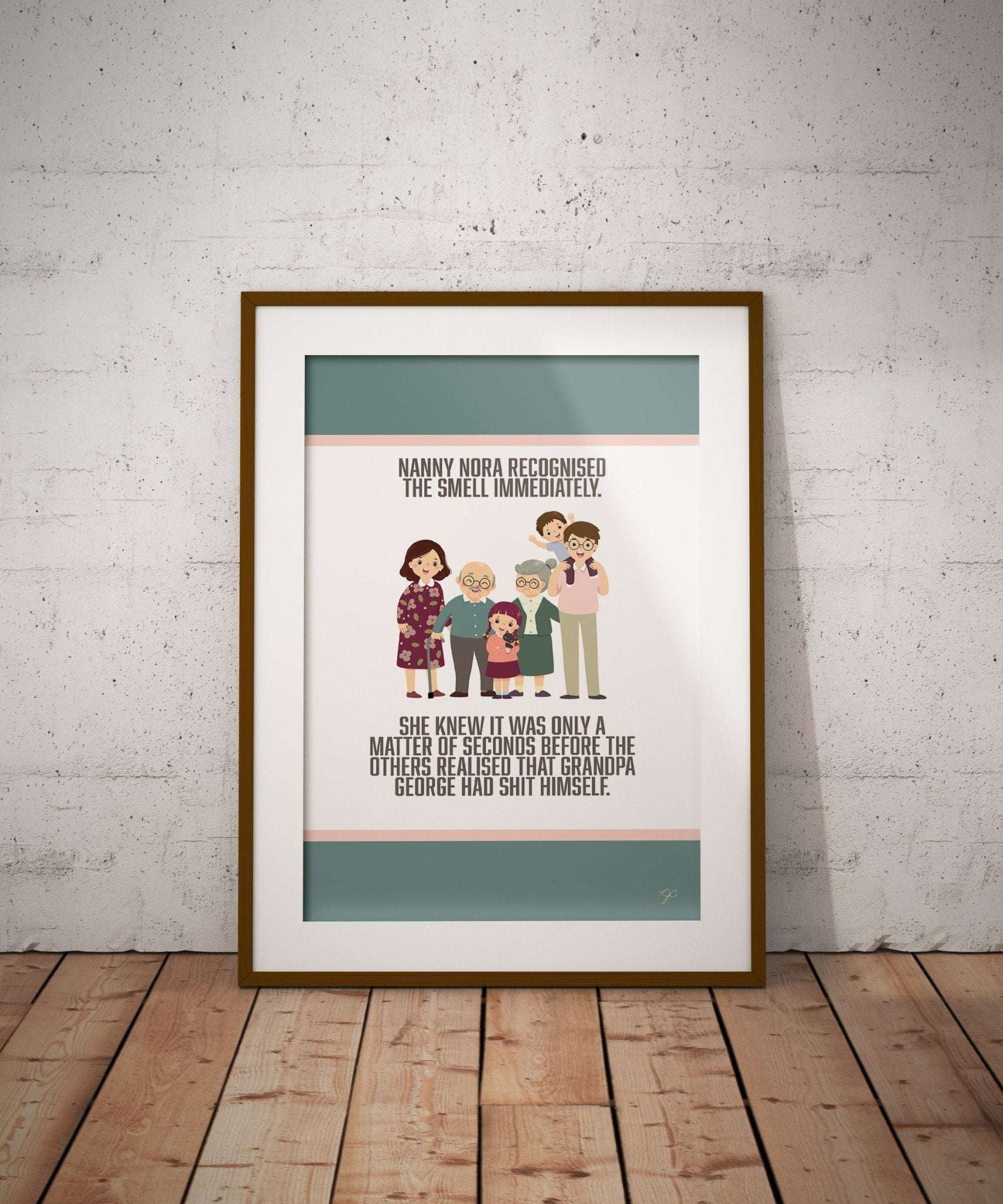 Family Photo - Art Print - Striped Circle