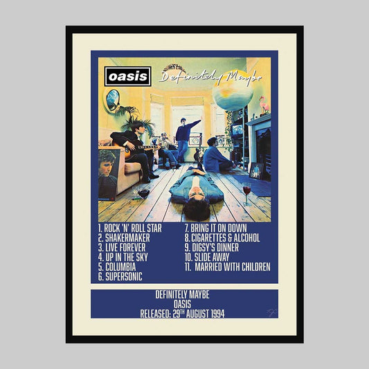 Oasis Album Art - Definitely Maybe Print 