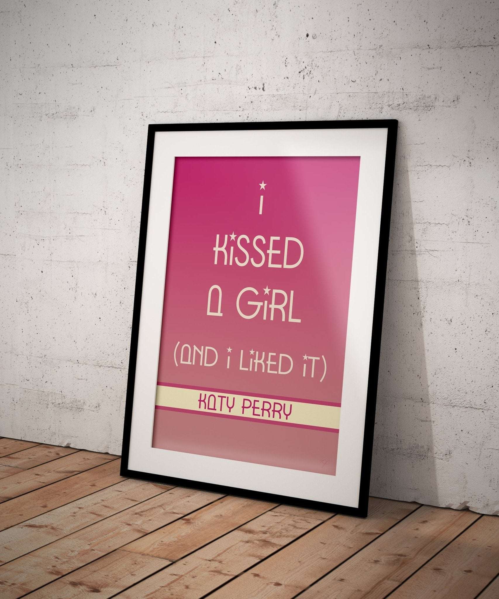 I Kissed a Girl - Katy Perry - Art print - Striped Circle