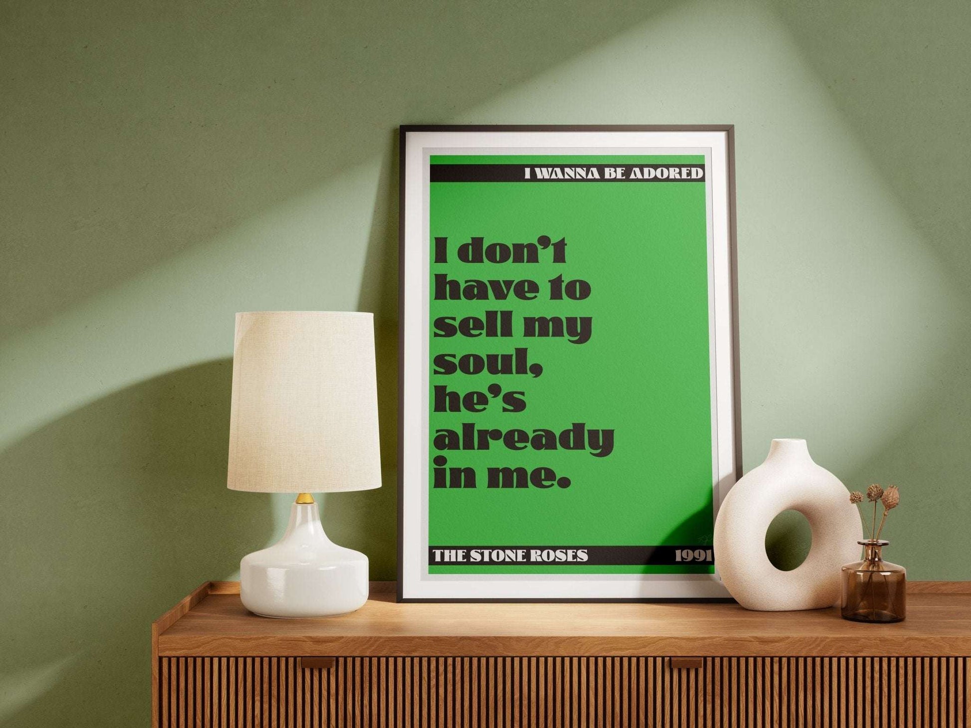 I Wanna Be Adored - The Stone Roses - Art Print - Striped Circle
