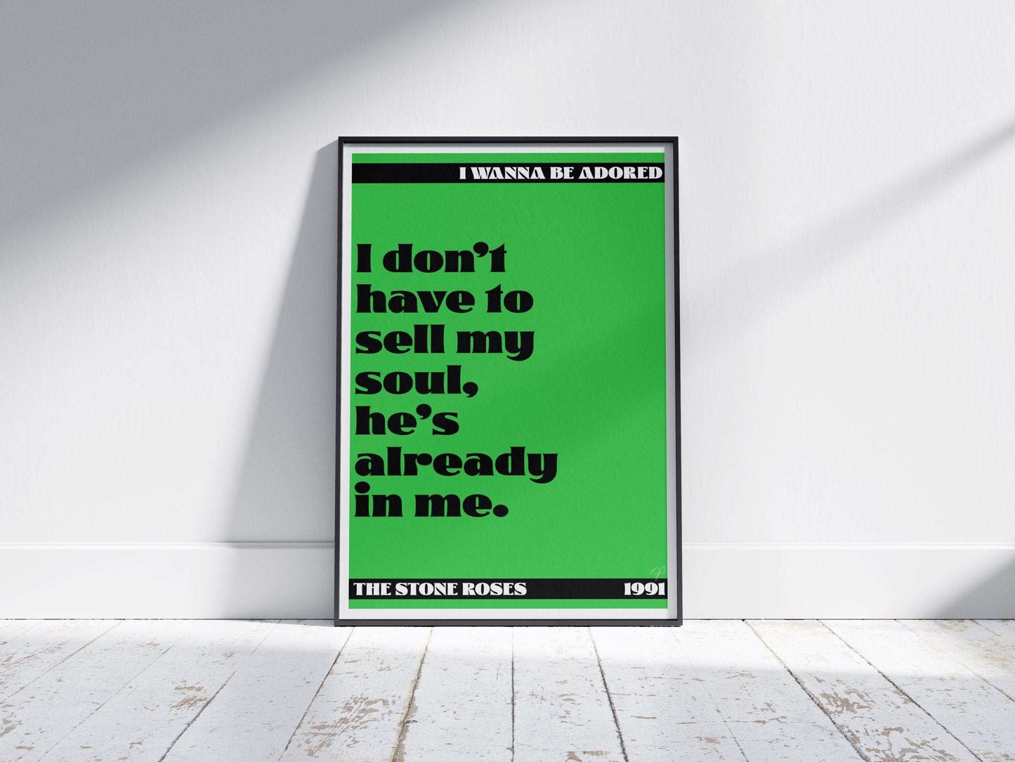 I Wanna Be Adored - The Stone Roses - Art Print - Striped Circle