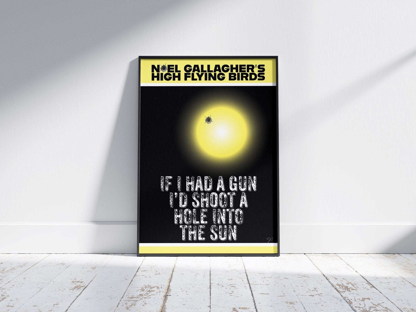 If I Had a Gun - Noel Gallagher - Art Print - Striped CircleA4