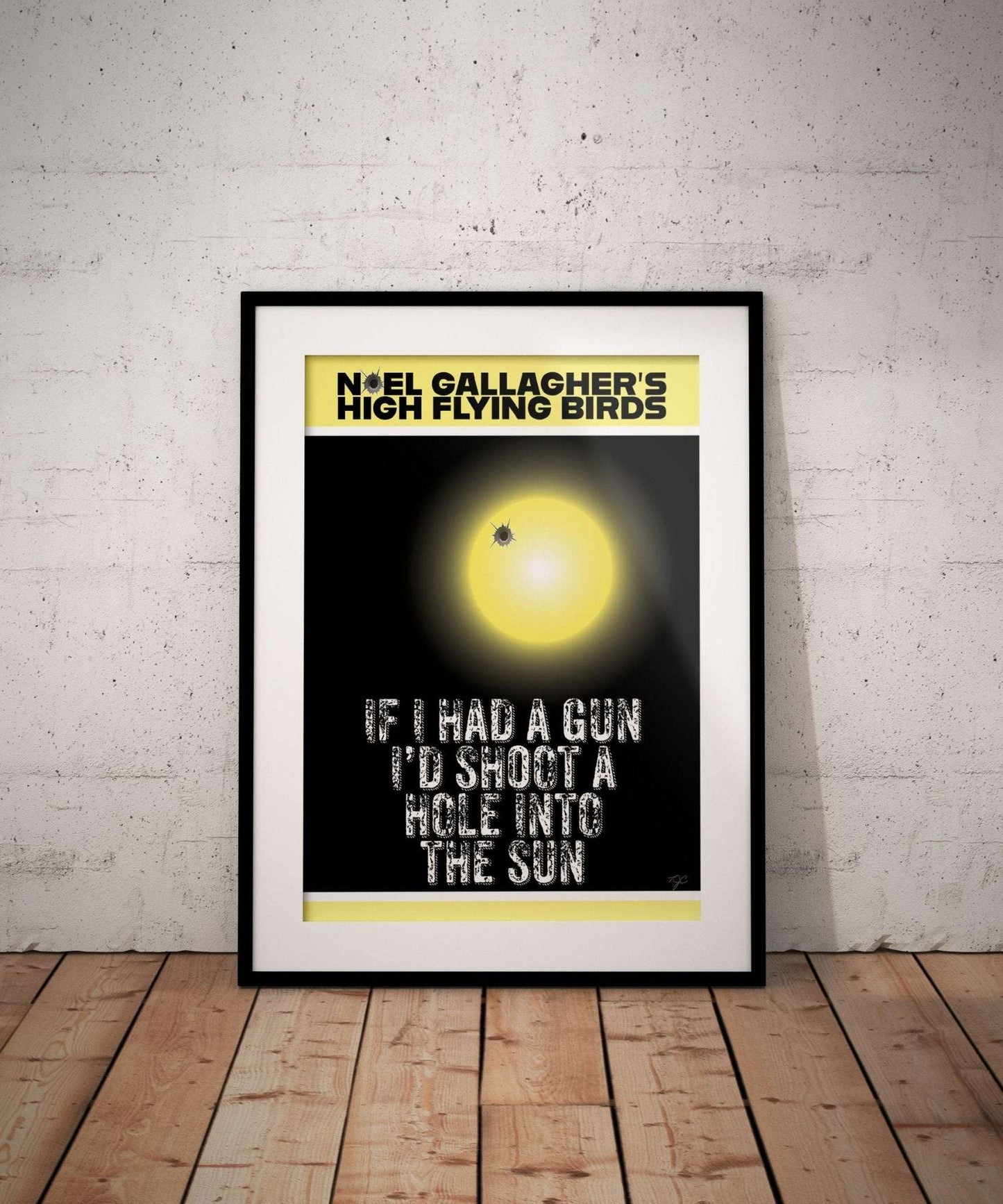 If I Had a Gun - Noel Gallagher - Art Print - Striped CircleA4