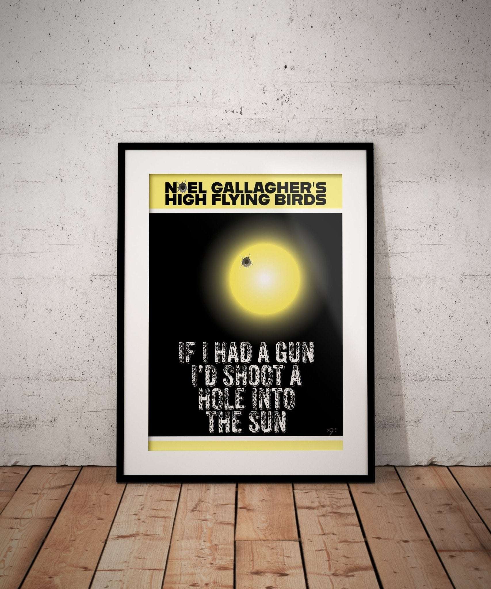 If I Had a Gun - Noel Gallagher - Art Print - Striped CircleA4