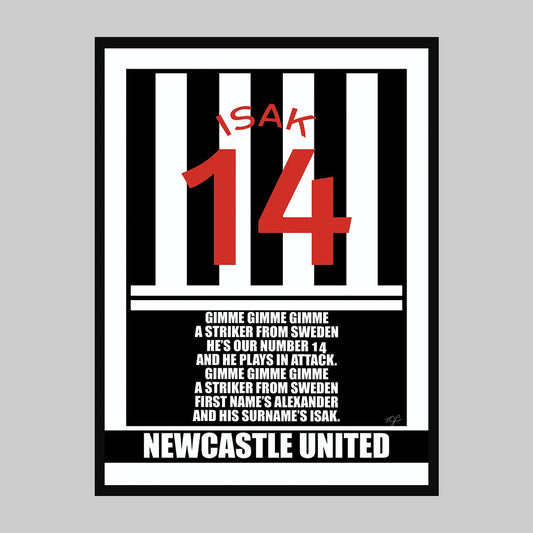 Newcastle United Alexander Isak Football Print