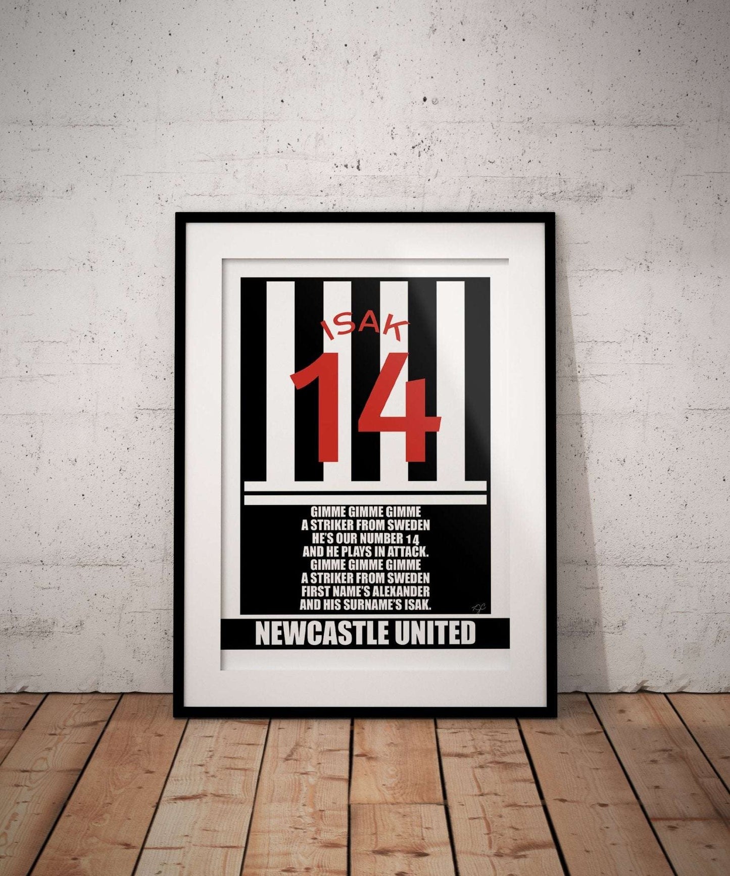 Newcastle United Alexander Isak Football Print