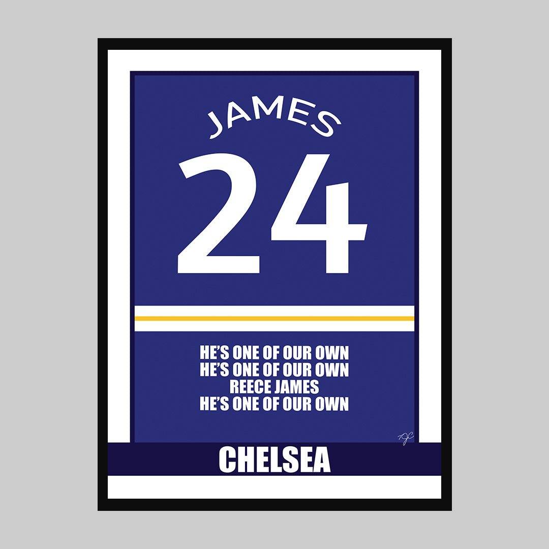 Reece James Chelsea - Football Print - Striped Circle