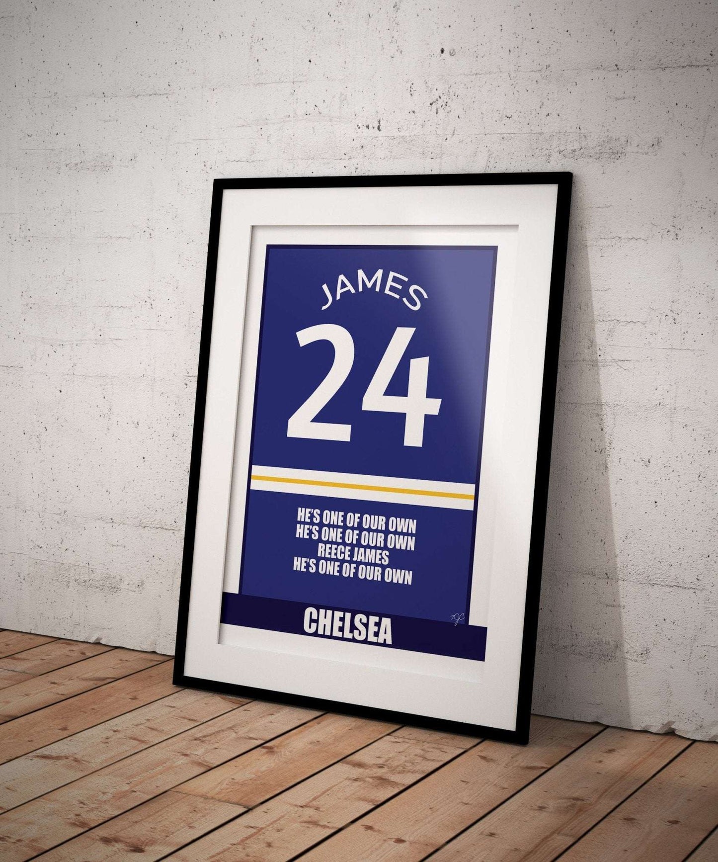 Reece James Chelsea - Football Print - Striped Circle