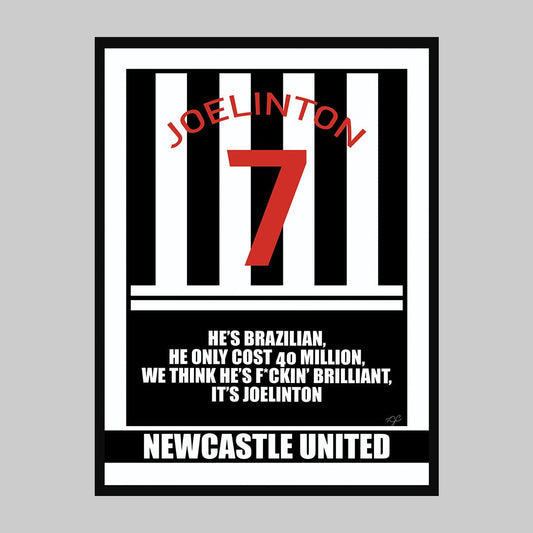 Newcastle United Joelinton Football Print