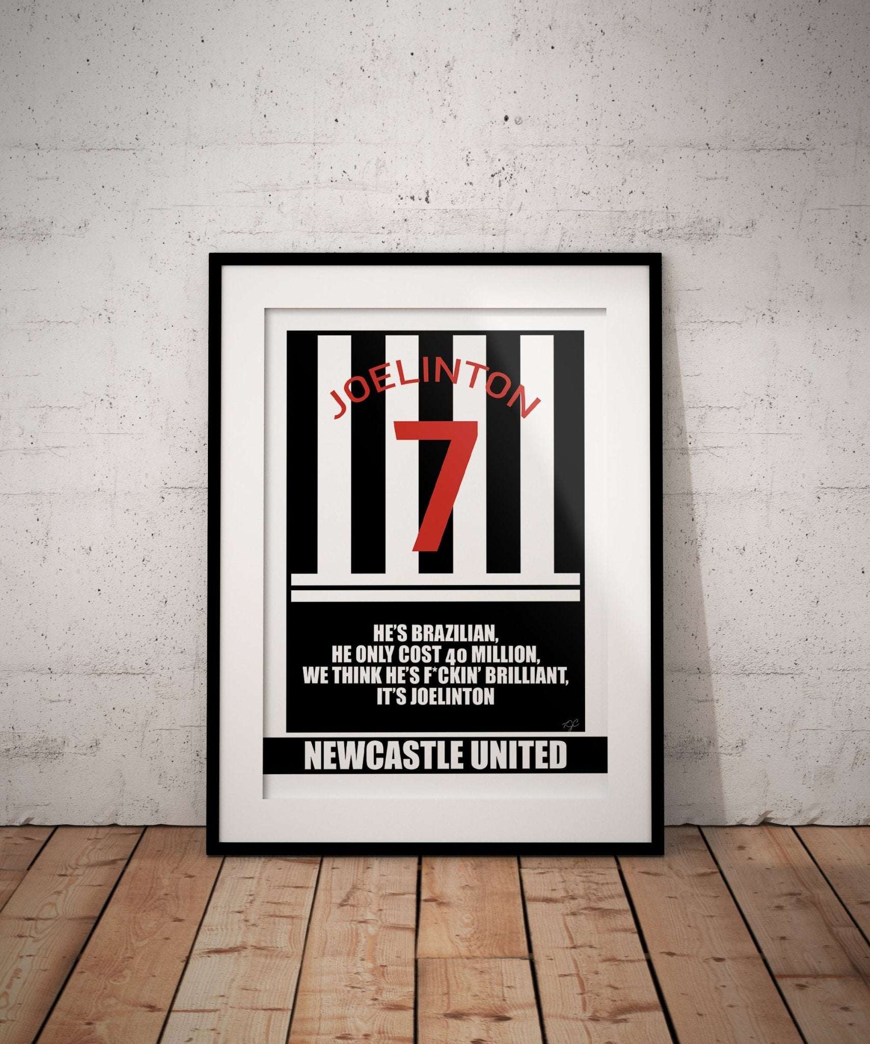 Newcastle United Joelinton Football Print