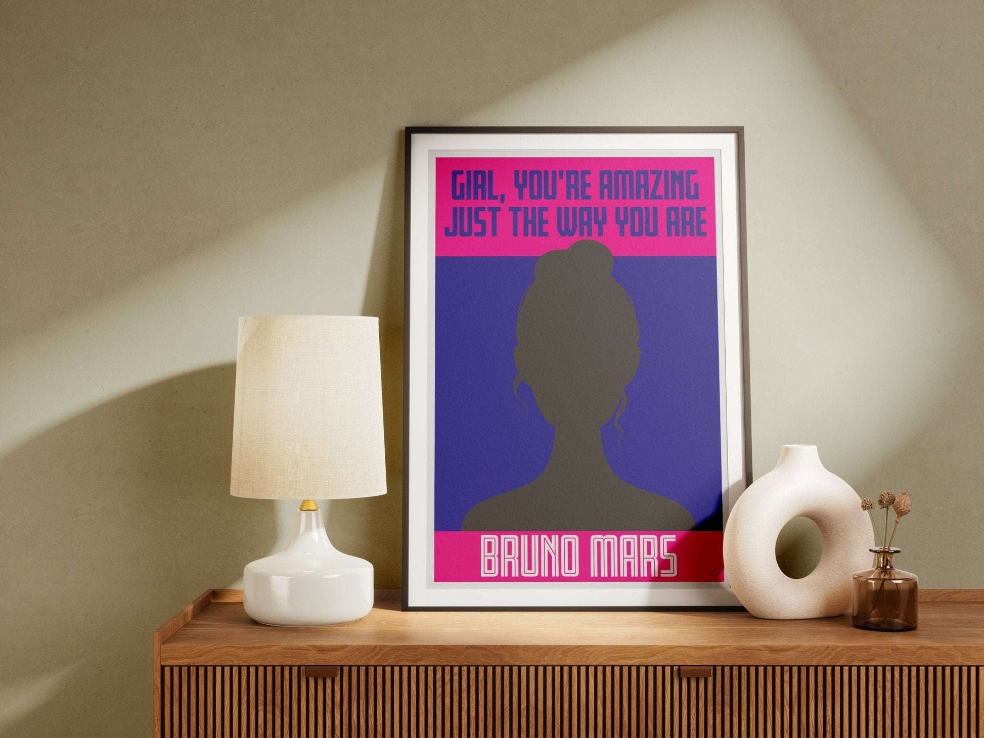 Just The Way You Are - Bruno Mars - Art Print - Striped Circle