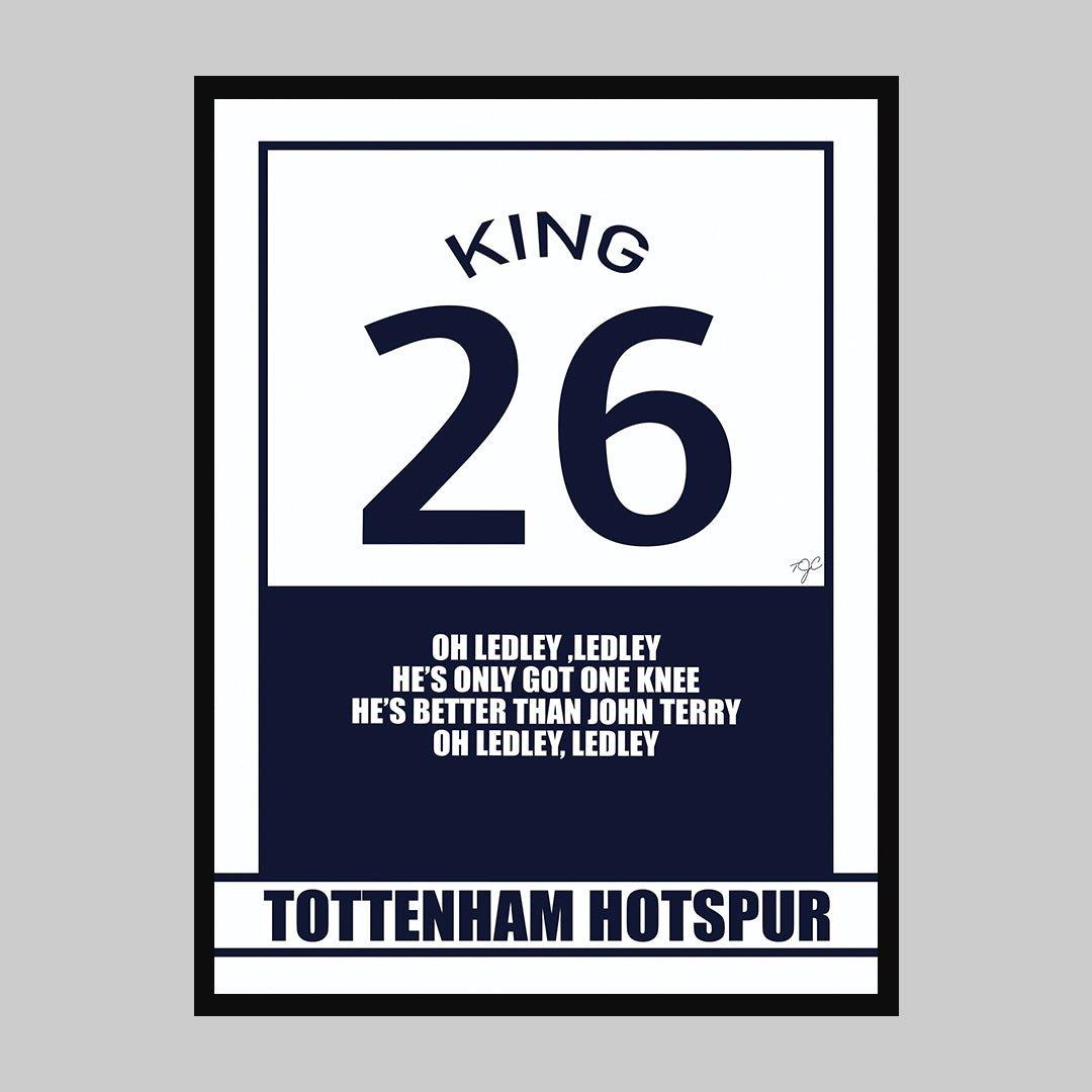 Tottenham Hotspur Ledley King Football Art Print - Striped Circle