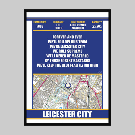 Leicester City King Power Stadium football print - Striped Circle