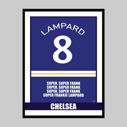Chelsea - Frank Lampard - Football Print - Striped CircleA3