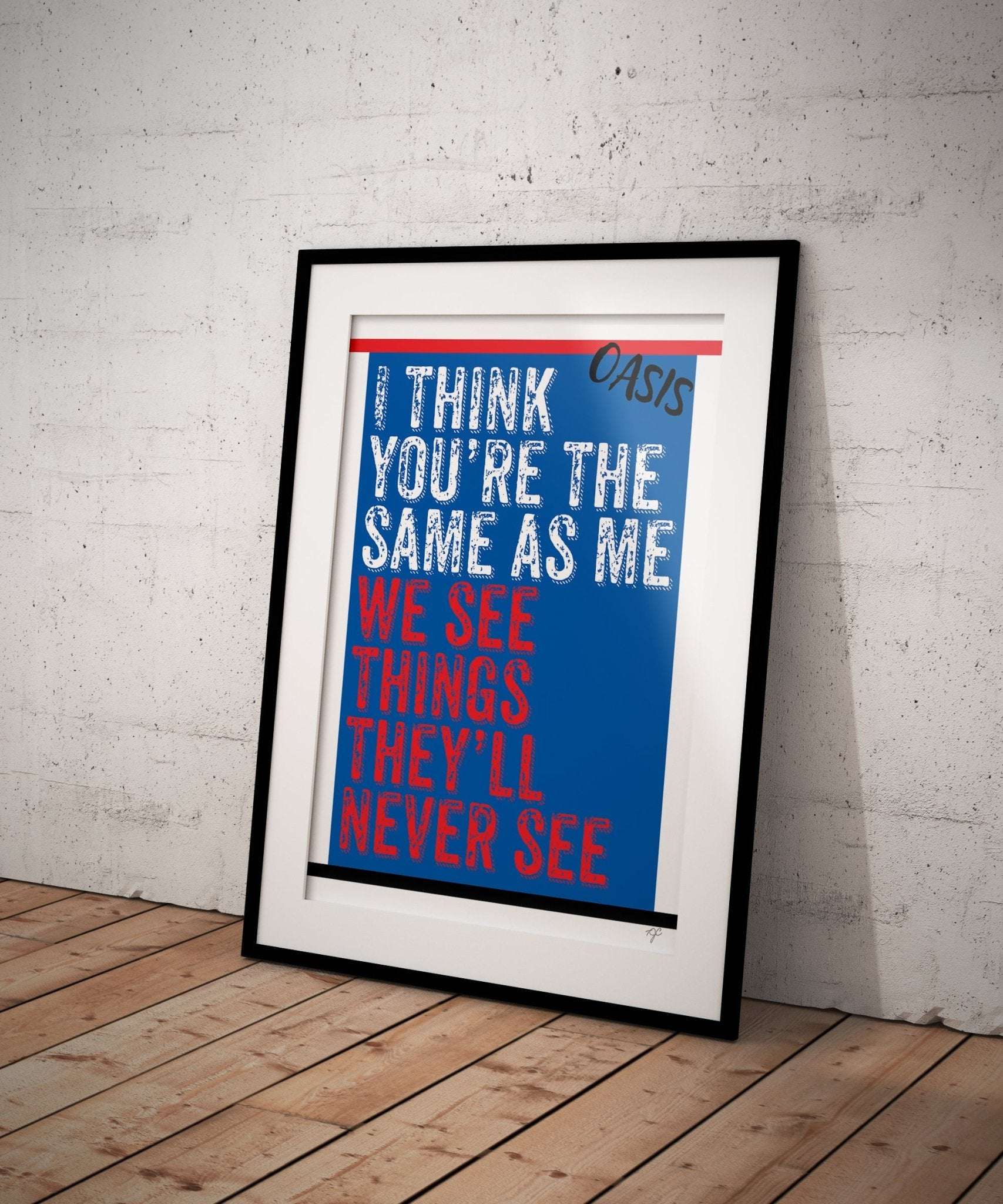 Live Forever Oasis - Art Print - Striped Circle