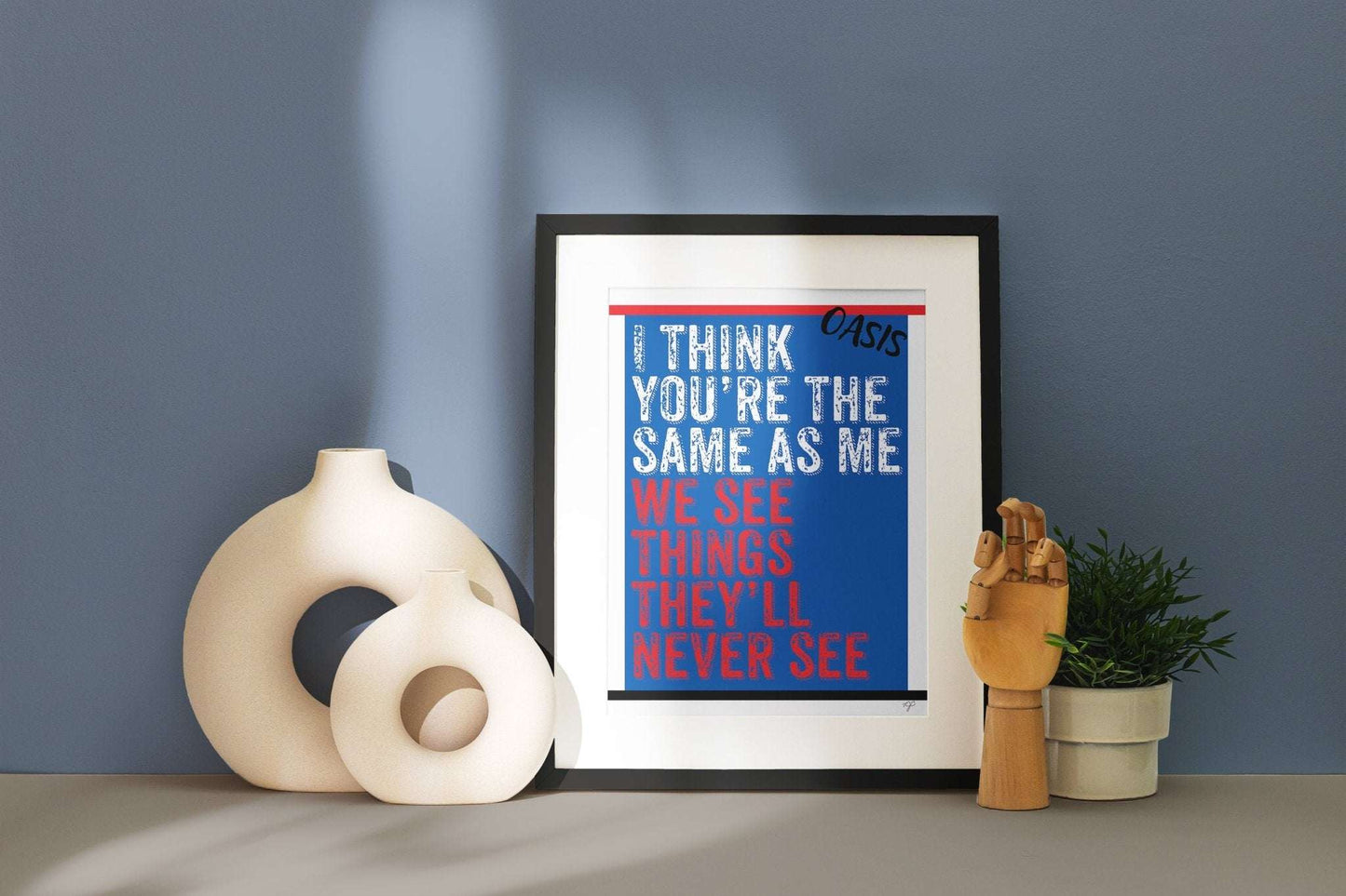 Live Forever Oasis - Art Print - Striped Circle