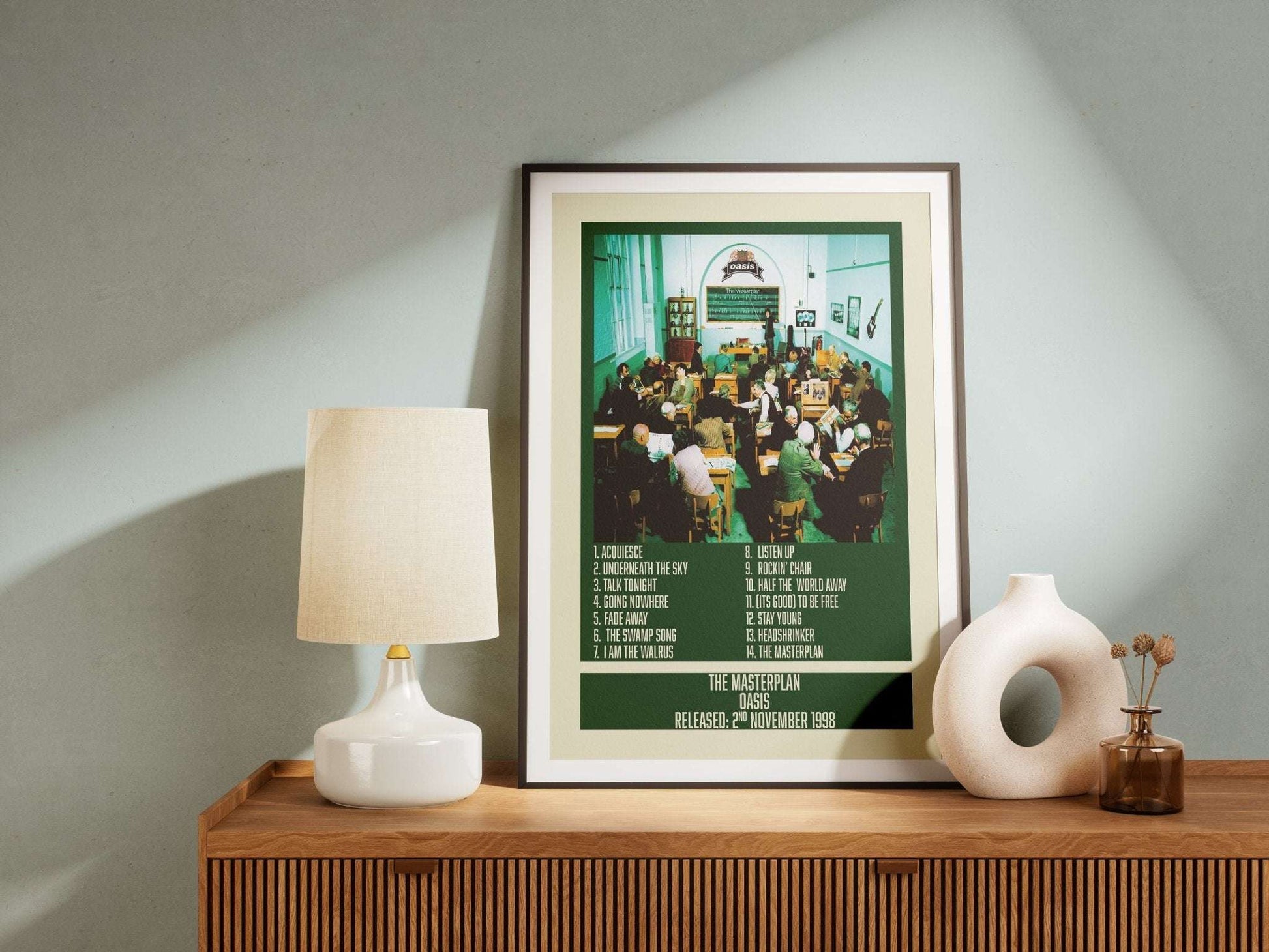 The Masterplan - Oasis - Album Art Print - Striped Circle