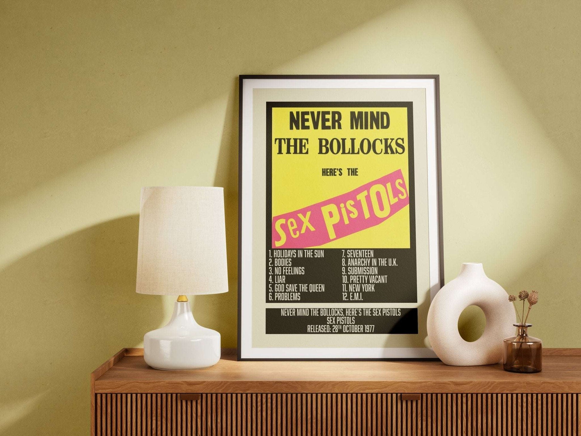 Never Mind the Bollocks Here's the Sex Pistols - Sex Pistols - Album Print - Striped Circle