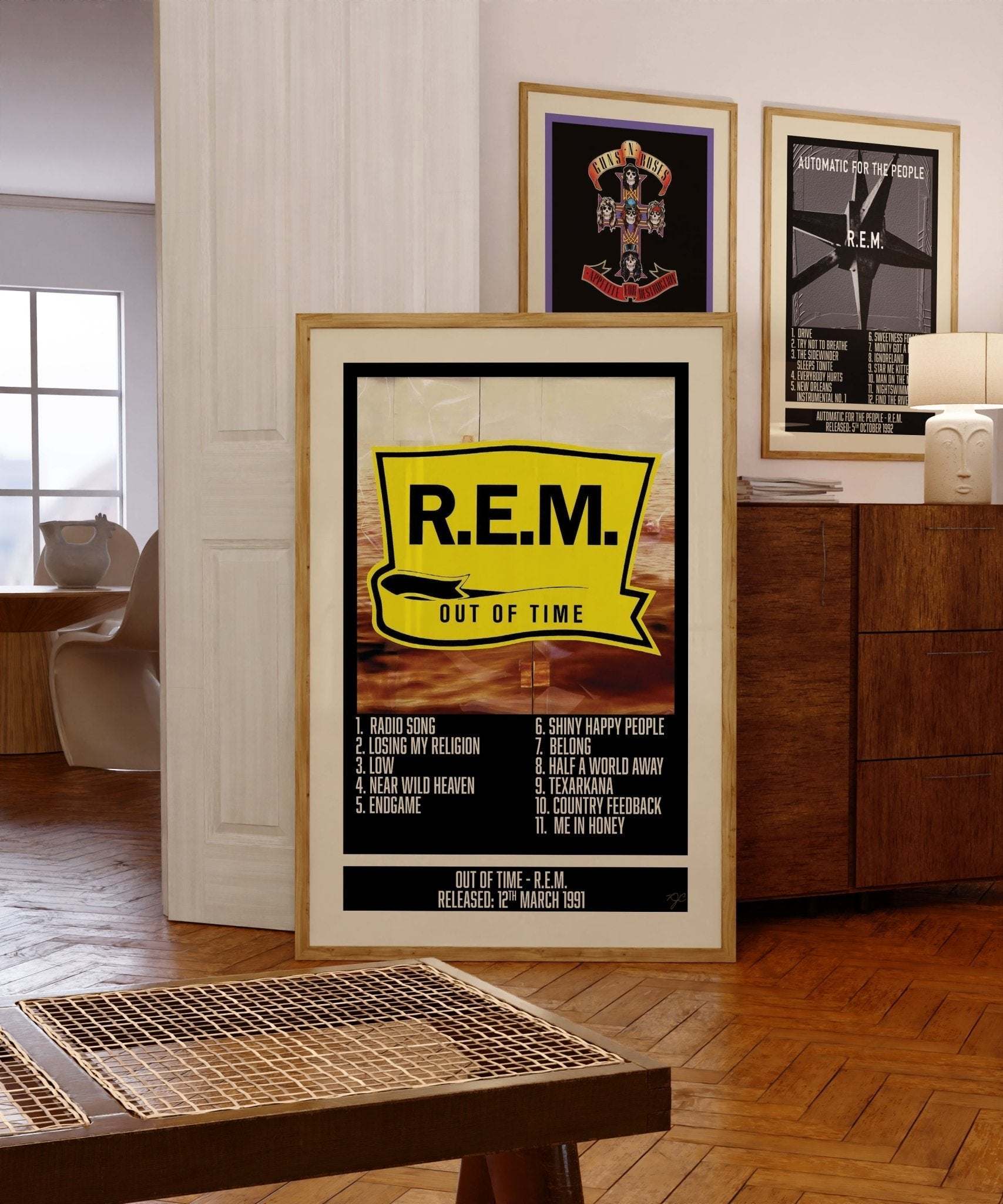 Out of Time - R.E.M. - Album Print - Striped Circle