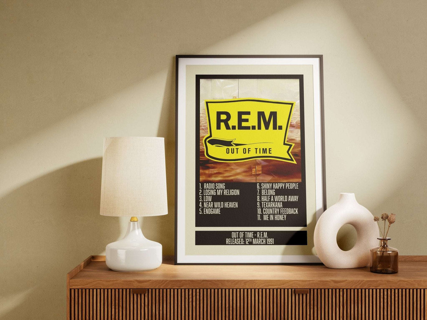 Out of Time - R.E.M. - Album Print - Striped Circle