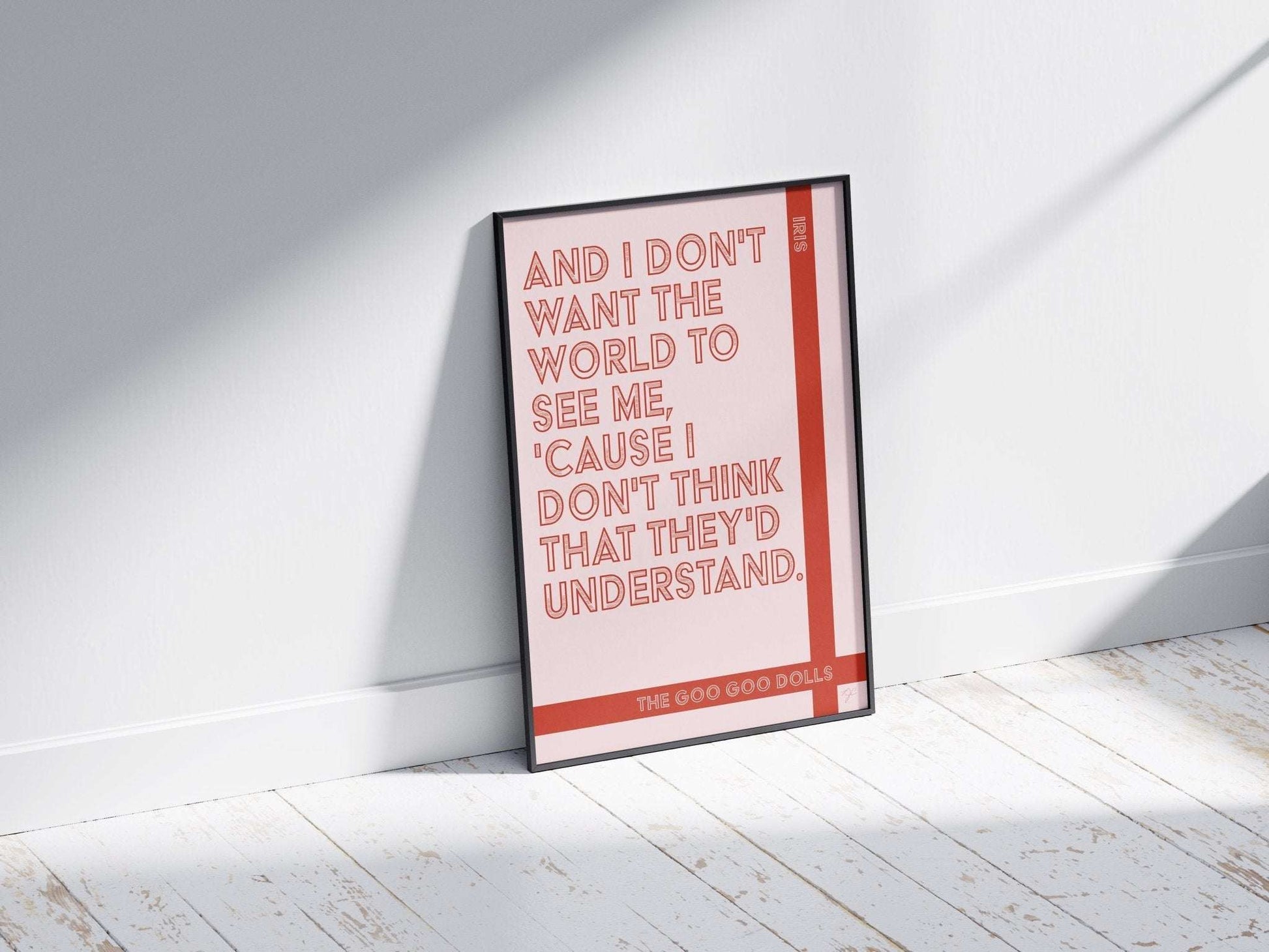 Iris The Goo Goo Dolls - Art Print - Striped Circle