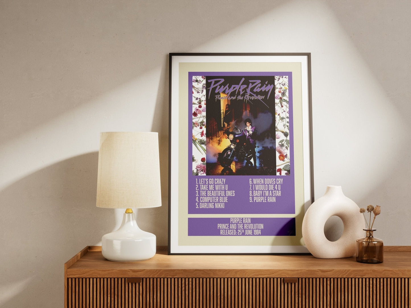 Purple Rain - Prince - Album Print - Striped Circle