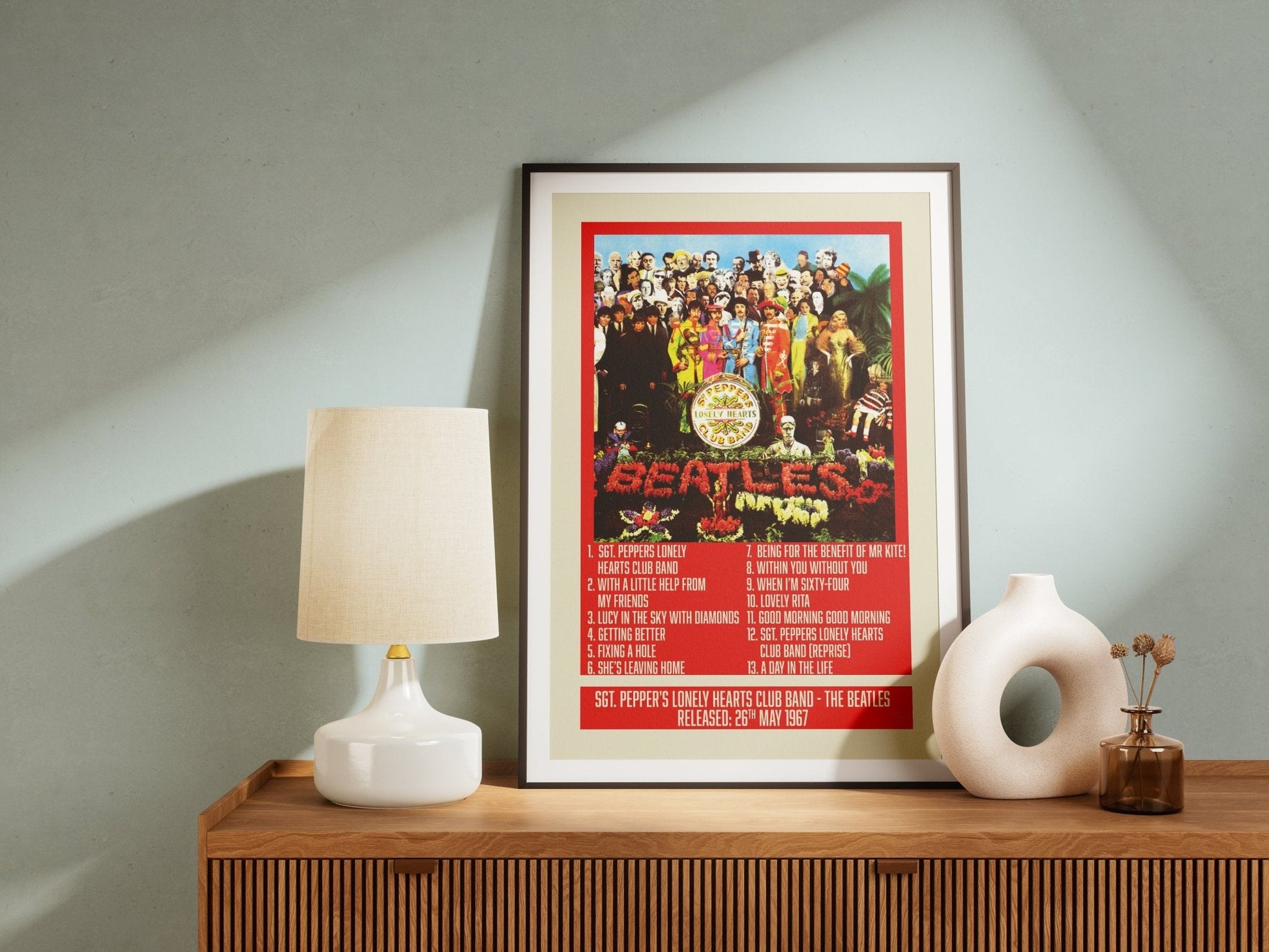 Sgt Peppers Lonely Hearts Club Band - The Beatles - Album Print - Striped Circle