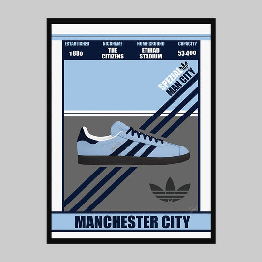 Manchester City Spezial trainer football print - Striped CircleA3