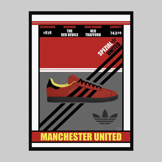 Manchester United Spezial football print - Striped Circle