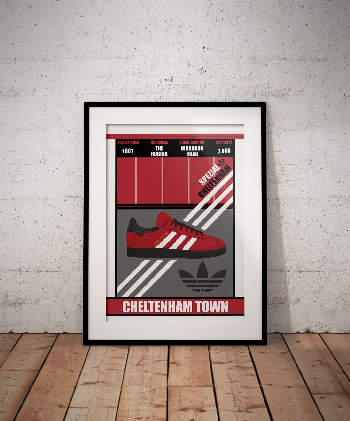 Cheltenham Town Spezial football print - Striped Circle