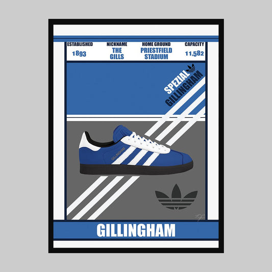 Gillingham Spezial trainer football print - Striped CircleA3