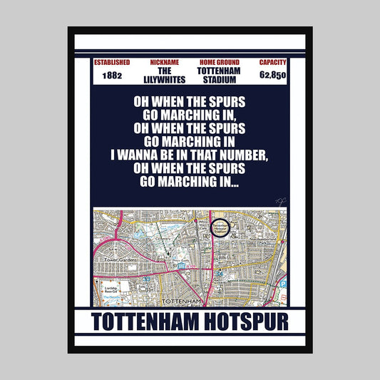 Tottenham - Tottenham Hotspur Stadium - Football Art Print - Striped CircleA3