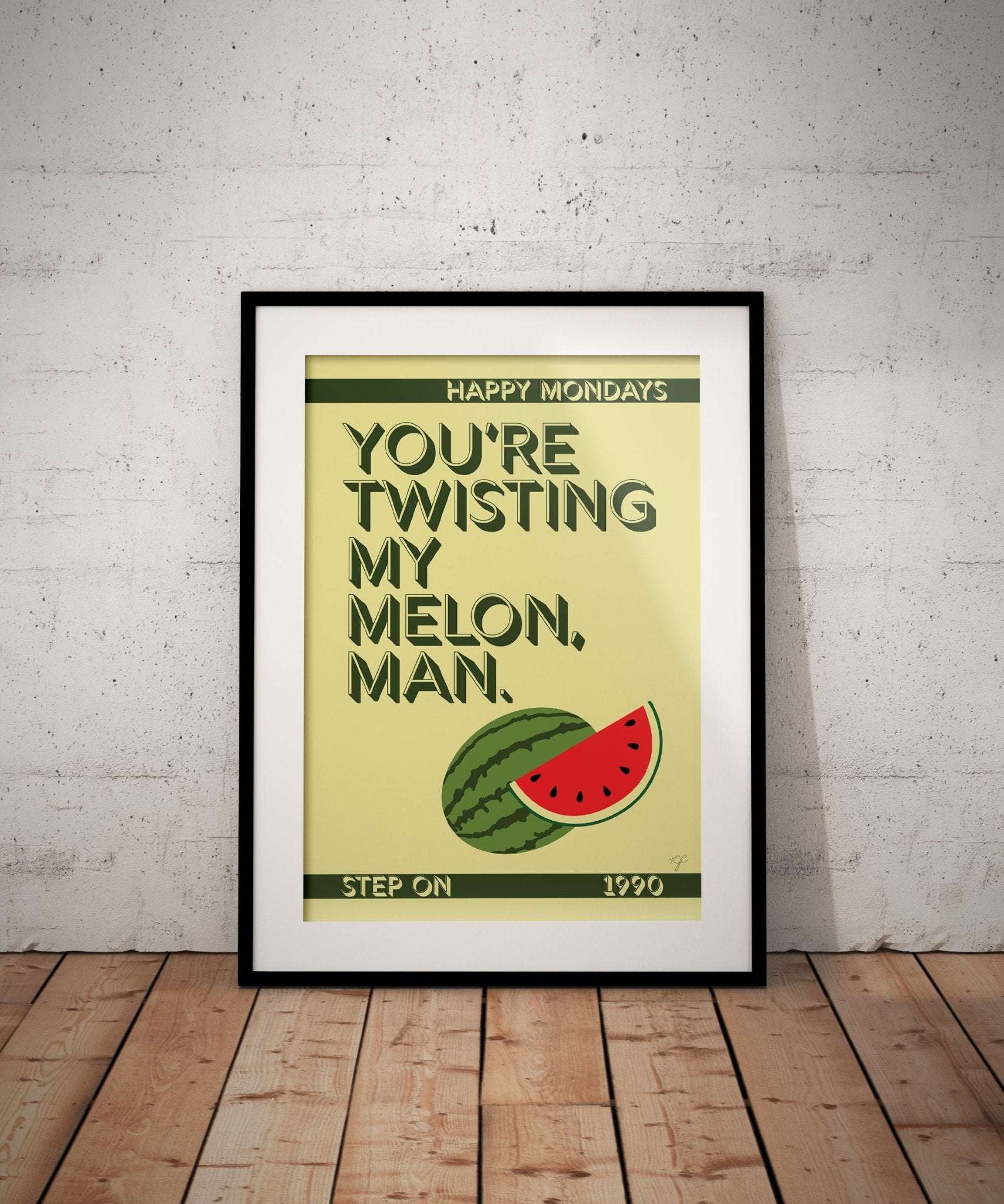 Happy Mondays Step On Lyrics Print - Striped Circle