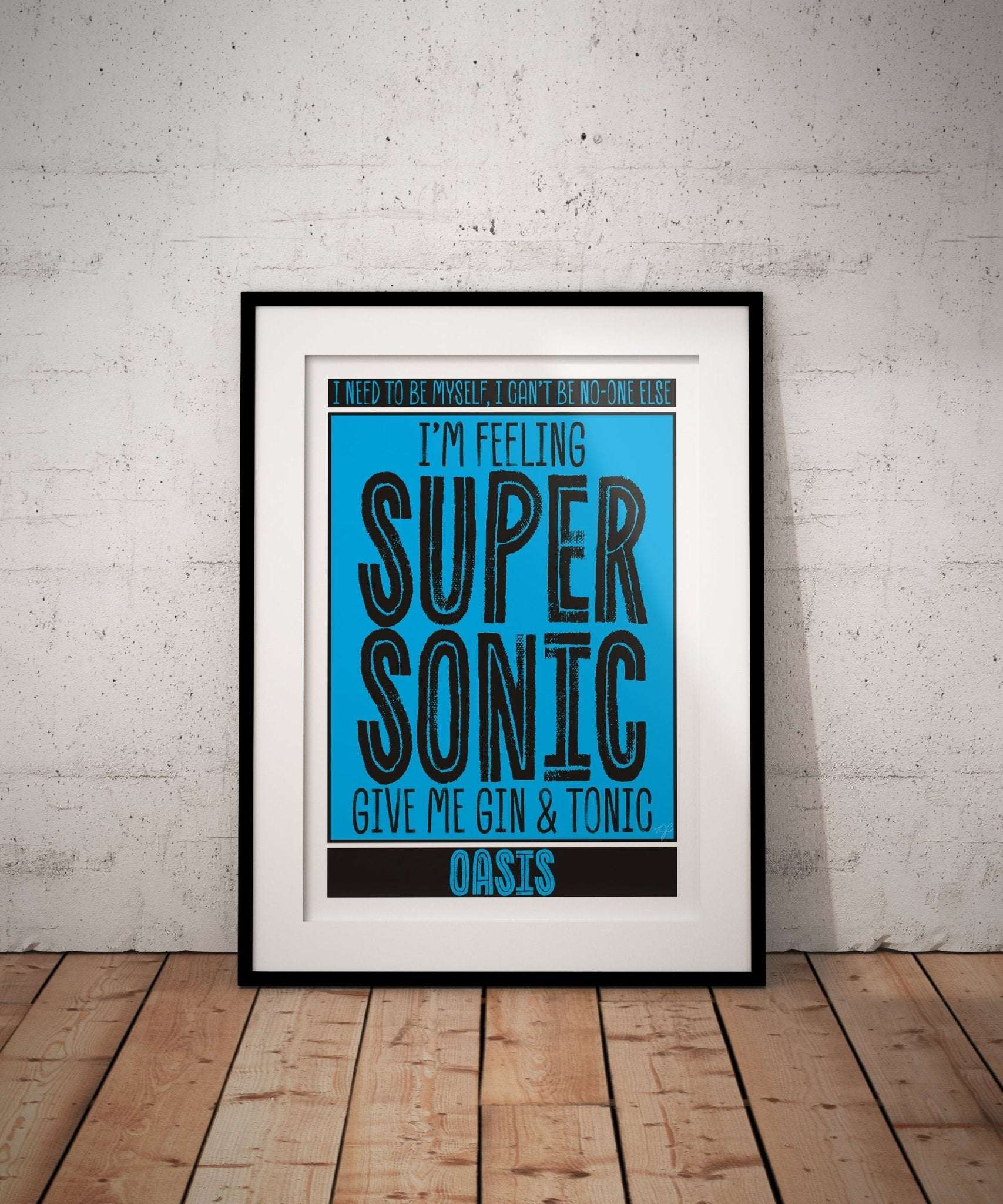 Oasis Supersonic Lyric Print - Striped CircleYellow