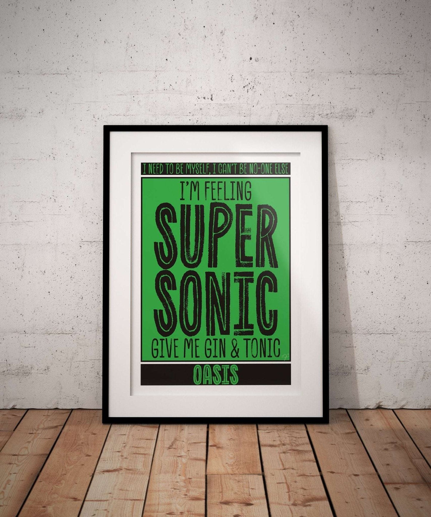 Oasis Supersonic Lyric Print - Striped CircleYellow