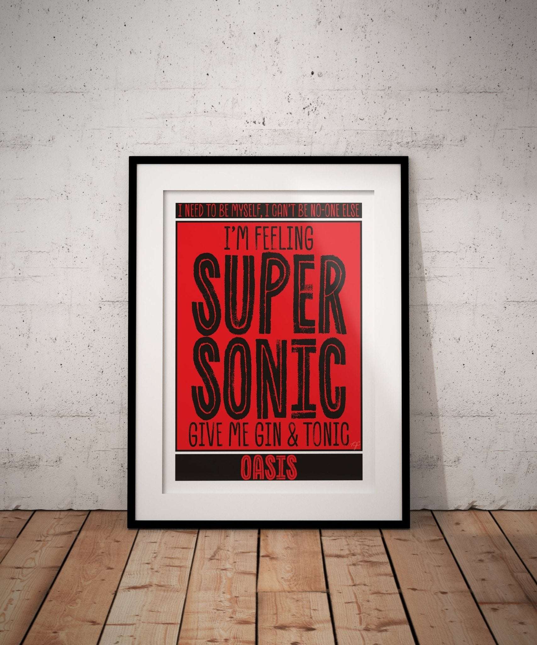 Oasis Supersonic Lyric Print - Striped CircleYellow