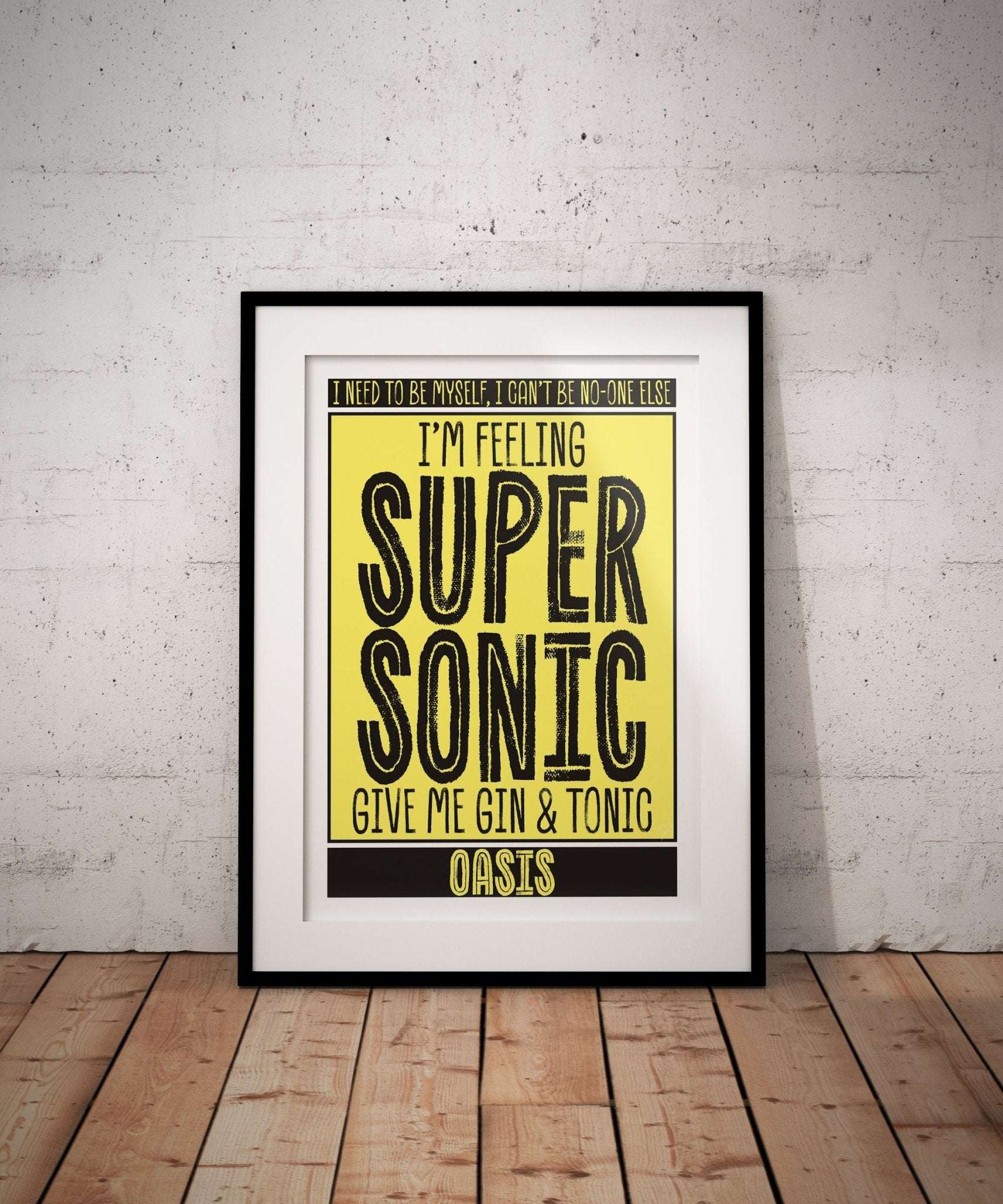 Oasis Supersonic Lyric Print - Striped CircleYellow